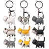 Byko Keychains Lanyards Cute Cartoon Kittens Keychain Cure Animal Key Chain Creative Cat Pendant for Women Car Keyring Purse Bag Accessories Diy Gifts