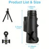 Telescopio monocular 12X50 con soporte para teléfono inteligente - Con alcance impermeable a prueba de niebla a prueba de golpes BAK-4 Prism FMC