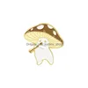 Stift broscher svamp emaljmärke brosch kvinnor stift söt dekorativ på ryggsäck kattkonsert lapel droppleverans smycken dhg09