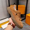 2023-Luxury Design Men's Fashion Casual Shoes Sneakers Head Layer Leather Shoes Importerade grisläder Inre casualskor