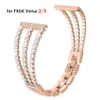 Bracelet en or rose pour Fitbit Versa 2 3 lite Band Remplacement Femme pour Fitbit Sense Bracelet Bling Fitbit Sense Correa Luxury H0307C