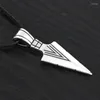 Pendant Necklaces Male Personality Arrow Leather Rope Necklace Cross Korean Version Domineering Student Social Trend