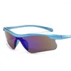 Sunglasses Trend Punk Sports Men Women 2000S Aesthetic Y2K One-pieces Fashion Mirror Half Frame Goggle Eyewear UV400