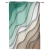 Gardin grön brun lutning geometrisk abstrakt fönster gardiner för vardagsrum lyxiga sovrum kökbehandlingar
