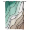 Curtain Green Brown Gradient Geometric Abstract Window Curtains For Living Room Luxury Bedroom Kitchen Treatments