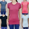 Lady Short Sleeve Tshirt Yoga Sports Tops Slim Tight T-Shirts Breattable Fitness Tee Shirt Bodybuilding Round Neck Syft