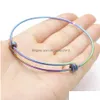 Bracelet Bracelets En Fil D'acier Inoxydable 55Mm 60Mm 65Mm Câble De Bijoux Diy Bracelet De Charme Extensible Réglable 5 Couleurs Drop Delivery Dh4Wn