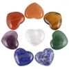 Smycken påsar tumbeelluwa 1set (8st) chakra helande kristaller hjärta kärlek snidade palm oro stenar reiki meditation balansera heminredning