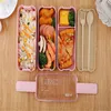 Bento Boxes Keuken 900 ml Magnetron Lunchbox Tarwe Stro Servies Voedsel Opslag Container Kinderen Kids School Kantoor Draagbare 230609