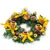 Dekorativa blommor Garland Candlestick Decoration Easter Christmas Halloween Simulation Rattan Pinecone Advent