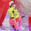 Sahne Giyim Kid Kpop Hip Hop Giyim Mahsul üst uzun kollu tişörtlü tank yeleği sokak giysisi jogger pantolon kız caz dansı kostüm kıyafetleri