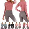 Lu Align Lu Define Women Yogas Coat Tops High Elasticity Sports Jacket Sportswear Long Sleeve Stretch Slim Jackets Activewear Swift Speed Fitness Clothes Gym