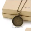 Pendentif Colliers Bronze Chaîne Collier Avec Plateau À La Main Cabochon Bijoux Fournitures Pour La Vente En Gros Drop Delivery Pendentifs Dhrxk