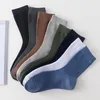 Men's Socks 3 Pairs/Lot Tide Men's Classic Solid Color Business Casual Male Boy Autumn And Winter Comfortable Cotton Long
