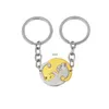 2r3f Keychains Lanyards 2pcs Puzzle Cat Keychain Couple Lover Animal Matching Keyring Pendants Valentine's Day Gift Stainless Steel Love Heart Key Chain