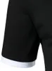 Mens Polos Eagle Print Polo Shirts Short Sleeve Contrast Summer Streetwear Casual Fashion Tops 230609