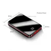 شعار مخصص مجاني Mini Pocket Portable Power Bank 20000mah في اتجاهين سريع الشحن بنك Power Bank HD الرقمية البطارية الخارجية ل Xiaomi iPhone