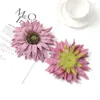 Fleurs décoratives 3pcs 15cm soie tournesol tête artificielle pour chambre décor à la maison bricolage fête intérieur jardin décoration de mariage accessoire