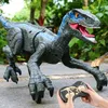 2.4G RC Dinosaur Raptor Velociraptor Simulazione Animale Telecomando Jurassic World Electric Walking Dinosaur Giocattolo per bambini Regalo