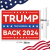 Trump Take America tillbaka 2024 Yard Signs Donald Trump Lawn Signs 13.8 "*9.9" Roligt plast Trump -skylt med insatser för uteservering av gräsmattan i trädgården i trädgården