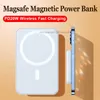 Gratis anpassad logotyp 10000mAh Mini Magnetic Power Banks Portable Charger PD20W Wireless Fast Charge Externt Batteri Pack för iPhone 12 13