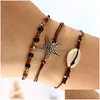 Cadeia Starfish Pingente Tornozeleira Contas Pulseira Para Mulheres Antique Sier Color Sandália Statement Foot Boho Beach Drop Delivery Jewel Dhn0F