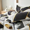 Bedding sets Kuup Cartoon Set Luxury Soft Queen Size Comforter Sets of Fitted Sheets Bed Linen 220 240 Nordic Cover 230609