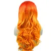 Piezas de cabello Naranja Jengibre HD Transparente Cuerpo Onda Encaje Frontal Rojo Recto Ombre Rizado Colorido Frente Cosplay Sintético 230609