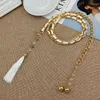 Belts Vintage Sweet Fashion Cool Chain Pearl Geometric Waist For Women Body Beads Apparel Accessories Jewelry