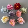 Dekorativa blommor 3st konstgjorda huvud Silk Peony Fake Flower For Hair Smycken Diy Decor Birthday Wedding Party Decoration