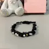 23ss women designer accessories women Hair band brand Metal letter logo netting pearl headband fashion versatile Hair Accessories High quality woman jewelry a1