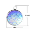 Charms Diy Jewelry Acero inoxidable 12Mm Mermaid Scale Colgante para collar Pendientes Fish Beauty Charm Making Supplies Drop Delivery Dhdte