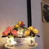Dekorativa blommor LED -simulering Rose Night Light Stepless Dimning Laddningsbara bordslampor för heminredning