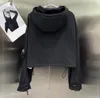 Diseñador de ropa de protección solar Camiseta de manga larga Sudadera con capucha para mujer Patrón de carta de moda Abrigo fino Ropa de mujer corta