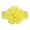 Hair Accessories Cute Baby Girls Mesh Flower Headband Elastic Crochet Children Bands Born