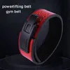 Viktlyftning Fitness Stark bälte Squat Training Hard Pull Cowhide Powerlifting Spakar Buckle Viktlyftande styrka Midjeskydd 230609