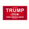 1pc, Donald Trump For President 2024 Take America Back Flag Red 3x5 Foot With Grommets, Party Bunner, Party Supplies, Party Decor, Home Decor, Room Decor