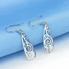 Dingle örhängen Sinya 925 Sterling Silver Filigree Teardrop Drop For Women Mother Girls Fine Jewelry Gift