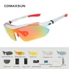 Sunglasses COMAXSUN Professional Polarized Cycling Glasses Bike Goggles Outdoor Sports Bicycle Sunglasses UV 400 With 5 Lens TR90 2 Style 230609