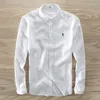 Men's Casual Shirts Quality Spring Autumn Men Long Sleeve Loose Cotton Hombre Classic Embroidery Brother Top