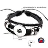 Catena Moda Mtilayer Bracciale in pelle nera Fit 5Mm Bottone in metallo Nodo regolabile Perline Fai da te Casual Snap Gioielli Regali Drop Delivery Dhyug