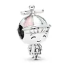 Pandora-925 Sterling Silver Dangle Charms Fit Pandora Cartoon Character Fashion Versatile Ornament Adjustable Pull Bracelet Bead, Free Pandora Box Upon Purchase