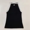 23SS kvinnors tankar camis anagram broderad bomullsblandning tank topp shorts designer nylon yogasträkt o-hals ärmlös sport bh väst damer solid elastisk femme