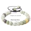 Pulsera de piedra de ojo de tigre con cuentas Hebras ajustables Brazaletes de cuerda trenzada 8Mm Roca de lava natural Hombres Mujeres Yoga Curación Pulseras Nce D Dhtvw