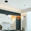 Chandeliers Nordic Glass Lustre Pendant Lights Blue Amber Acrylic Hanging For Bedroom Dinning Room