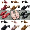 Leather buckle slippers top luxury designer sandals women's classic platform shoes sexy fashion high heels outdoor comfort beach shoes summer new casual shoes 36-42