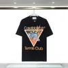 2023 Mens Womens Designer T Casablanca Printed T Shirts 100% Cotton Fashion Man T-shirt Anti-pilling Top Quality US Size S-2xl