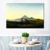 Handcrafted Canvas Artwork Landscape Bohemian Landscape by Caspar David Friedrich Painting for Bathroom Contemporary