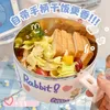 Bowls Kawaii Stainless Steel Ramen Bowl With Lid Cute Large Instant Noodles Fruit Salad Rice Soup Kitchen Tableware 10001300ml 230609