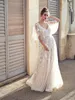 Długa sukienka koronkowa maxi sukienka V-dół w dniu druhna sukienka wieczorna Elegancka sukienki dla kobiet z rękawem motyla